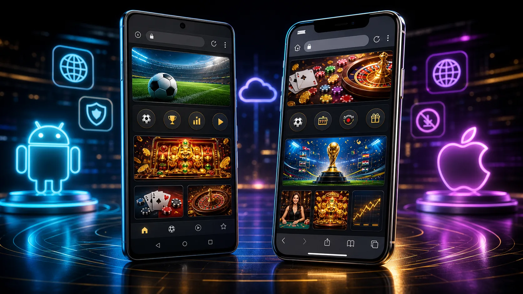 Experiência esportbet compatível com Android e iOS no navegador mobile